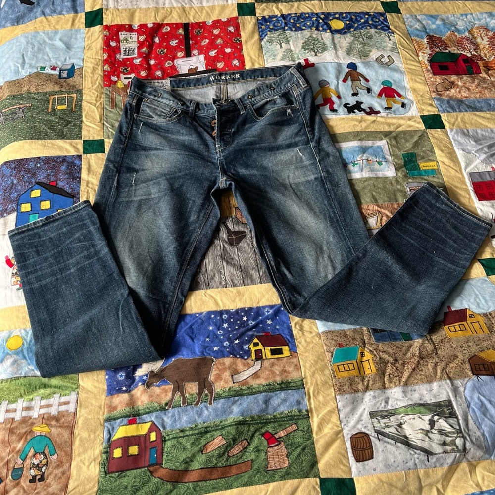 Madewell Rivet &Thread “Worker” denim. Sz27